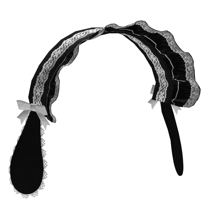 ݁Ი𐑼 : Black n White Lace Bunny Bonnet 