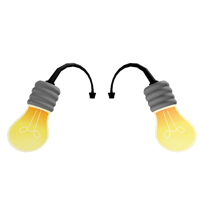 Yellow & black LightBulb / bulb antennae