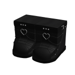 Goth Heart Black Boots