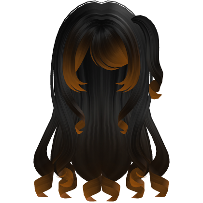 orange and black messy girl hair