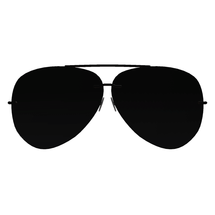 Black Aviator Sunglasses [PBR]