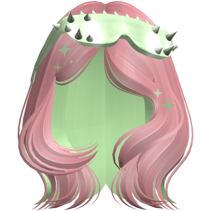 Igari Pink&Green Spiked Superstar Glasses Hair Roblox item