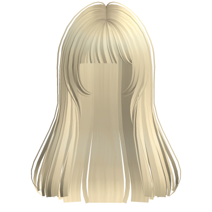 Long Straight Pretty Hime Cut Hair Yellow Roblox item