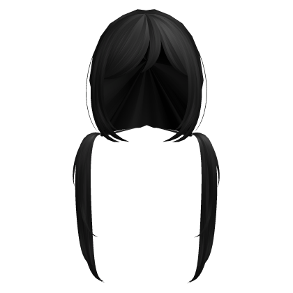 Vkei Doll Messy Anime Low Twintails in Black Roblox item