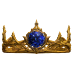 24k Gold Sapphire Y2K Vampire crown
