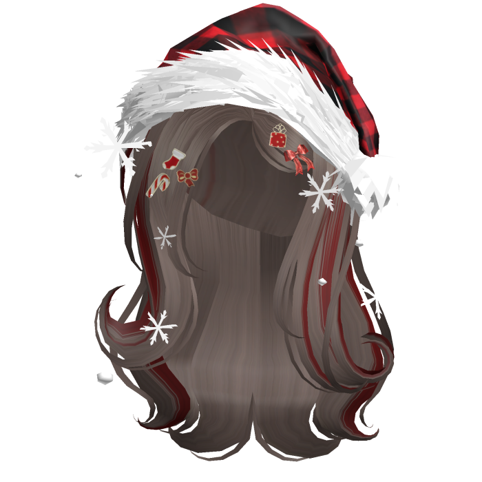 Shy Gentle Swirls w/Santa Hat (Milktea&Red)