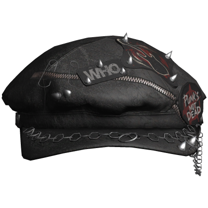Black Spiky Punk Rockstar Cap Roblox item