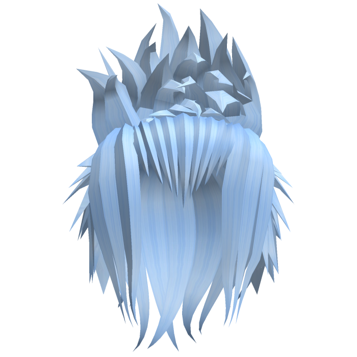 Messy Spiky Anime Updo Hair (Blue)