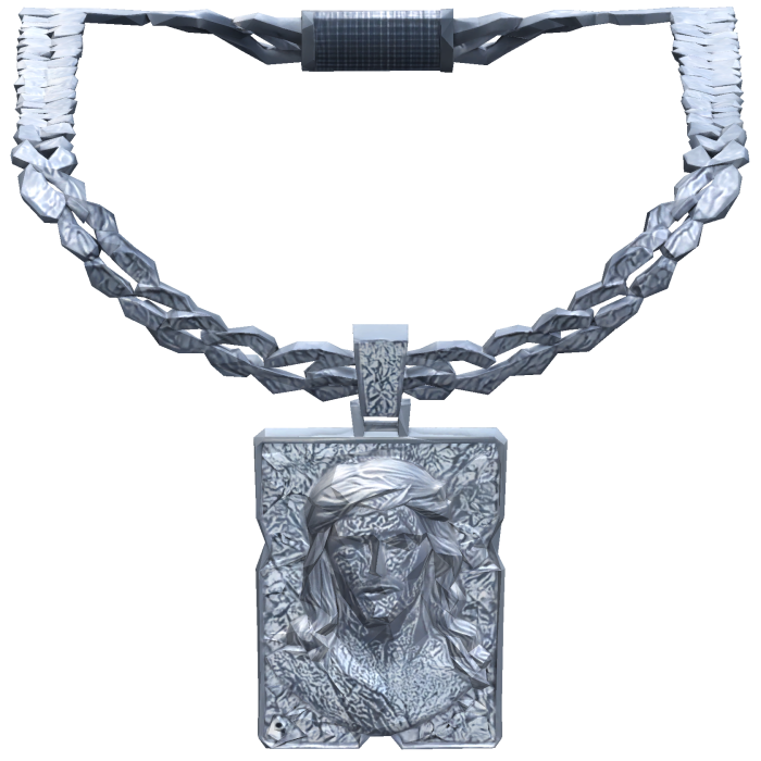 Iced Out Y2k Sacred Jesus Pendant Chain 1.0