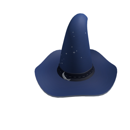 Big Wizard Hat 🌙 Blue Silver Witch Mage Magic