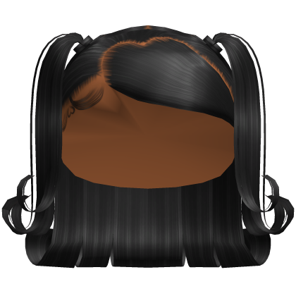 Black Heart Swoop Curled Bob Pigtails
