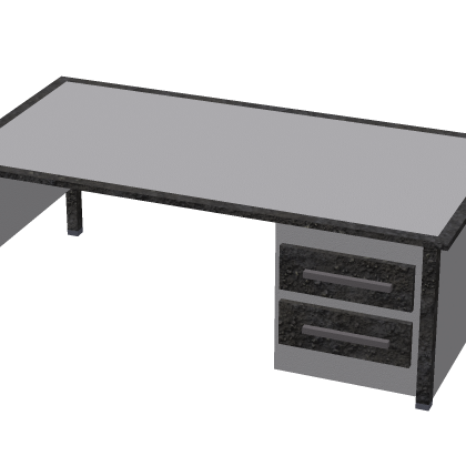 Office Desk With Chair Computer And Lamp Roleplay 