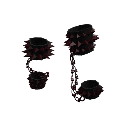Chain Spike Punk Leg Bracelets | Black Blood Red