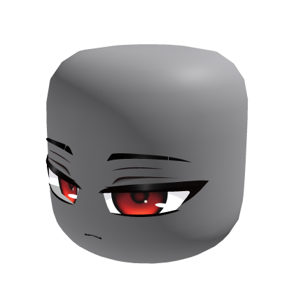 Chibi Sleepy Relaxed Cat Face - Red - Dynamic Head
