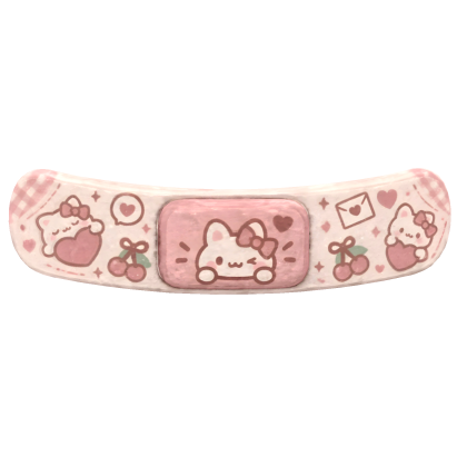 Kawaii Cat Heart Bandage Sticker Roblox item