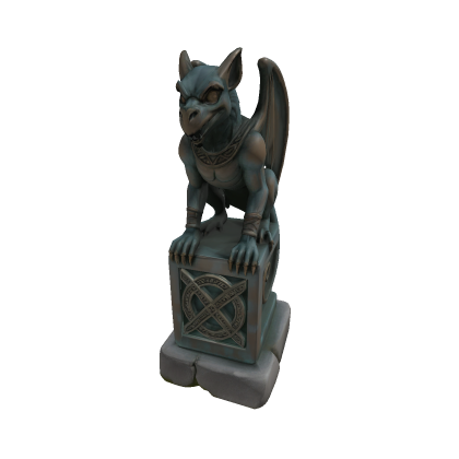 Gargoyle Perched On A Ledge Sculpture