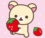 happy kawaii strawberries