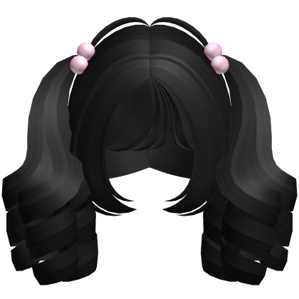 ꒰♡꒱ sweet princess black curly pigtails