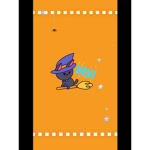 Kitty on a broom
