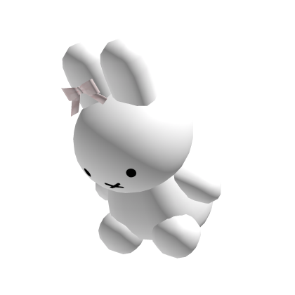 Cute Bunny Plush With Bow Holdable
