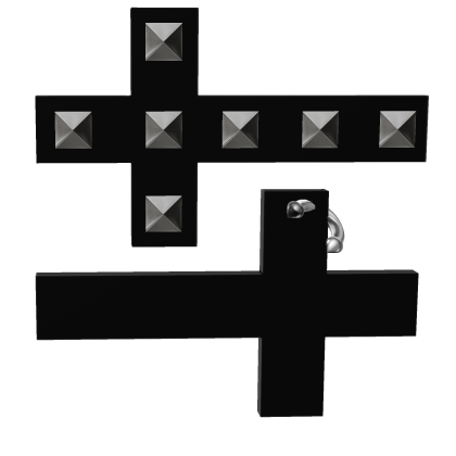 alt emo pieced studded cross black