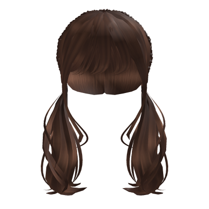 Kawaii Braided Pigtails (Brown) Roblox item