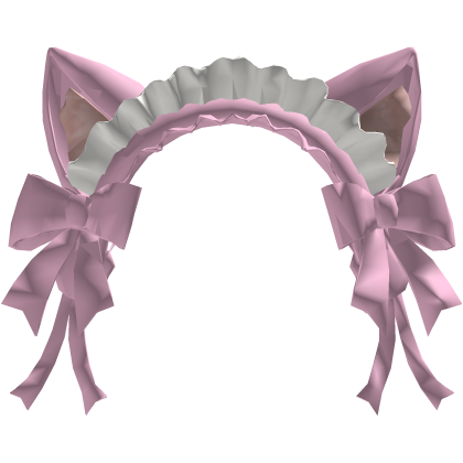 Pastel Pink Cat Maid Coquette Headband