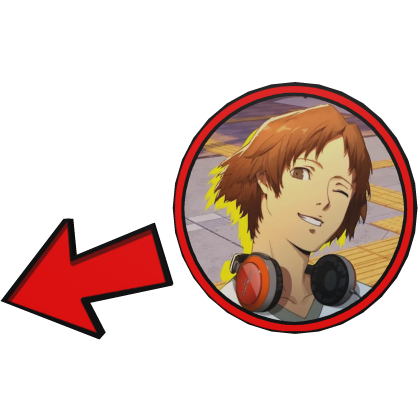 Yosuke Hanamura Pointing Meme Circle Persona 4