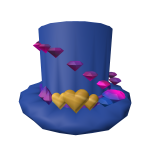 Gemstone tophat of the gold hearts