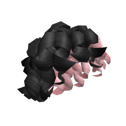 Curly Mullet Black Pink Roblox item
