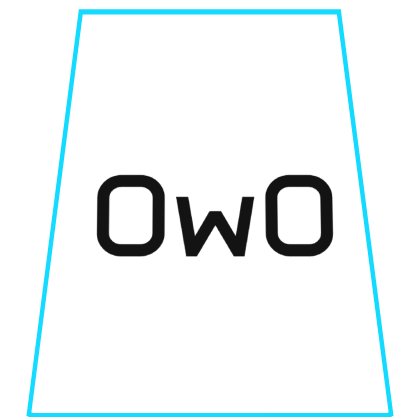 White & Blue OwO Cape Roblox item