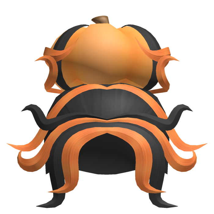 Pumpkin Bun Hair (Black & Orange)
