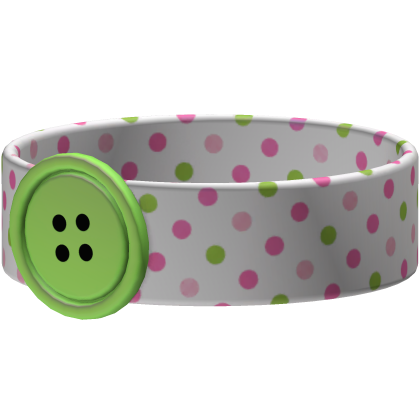 Polka Dot Button Choker [Pink & Green] Roblox item