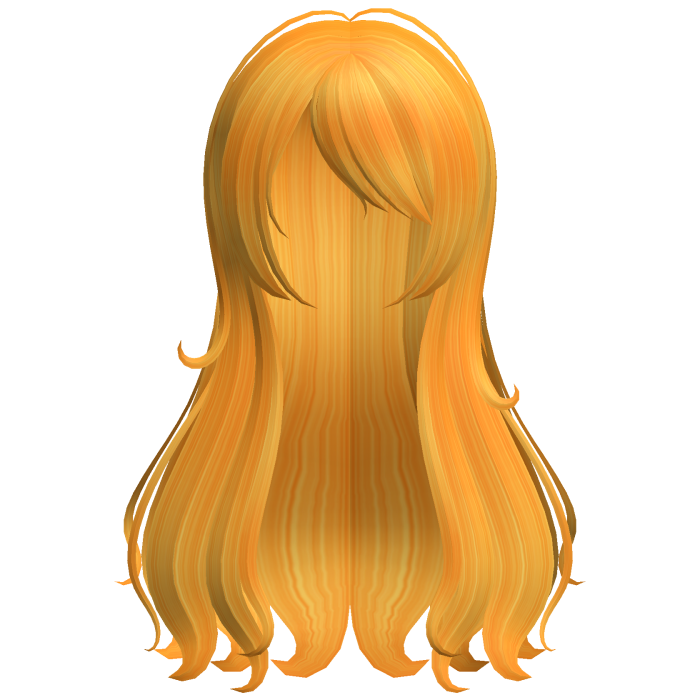frutiger aero dorfic orange wispy long flowy hair