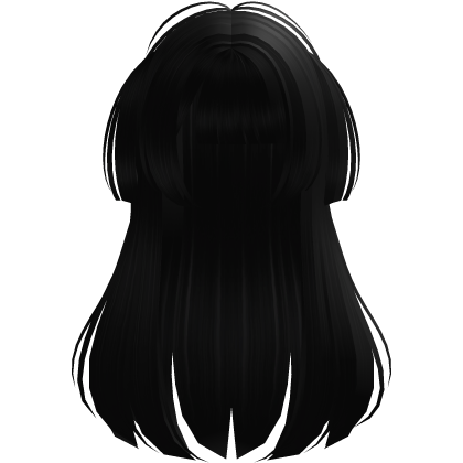 Black Long Doll Hair with Mini Pigtails
