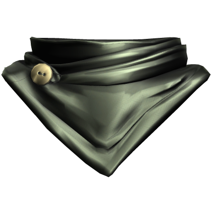 Buttoned Olive Green Neck Scarf