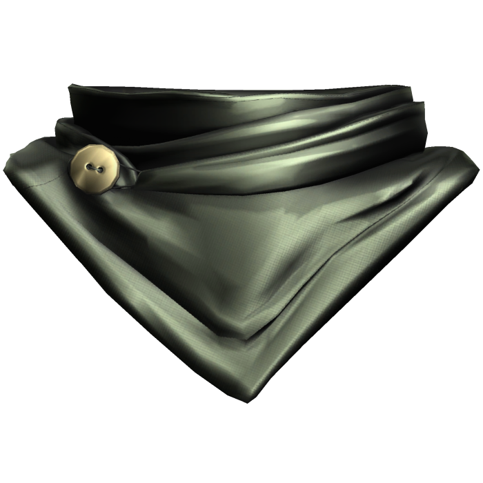 Buttoned Olive Green Neck Scarf