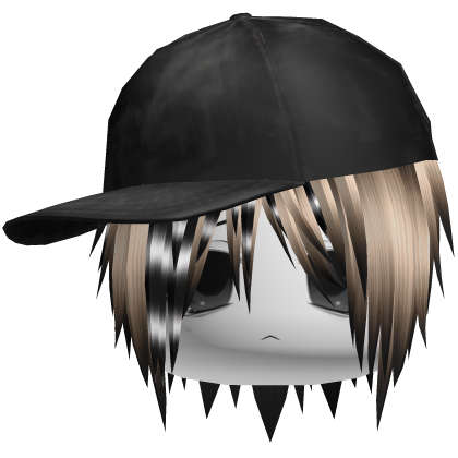 Boy Vkei Moe Hair w Face And Denim Cap Roblox item