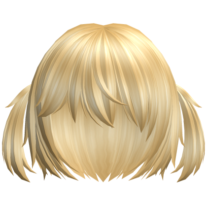 ♡ kawaii short blonde cat hair w pigtails Roblox item