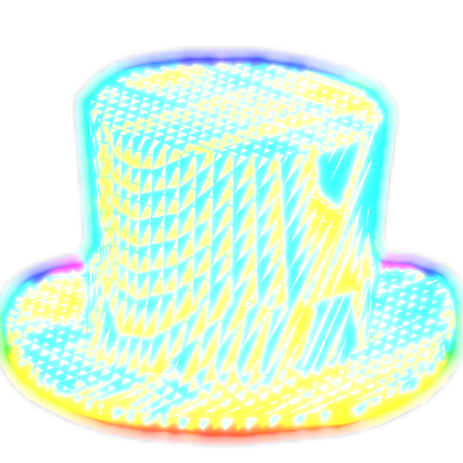 Animated Rainbow Technicolor Glowing Top Hat