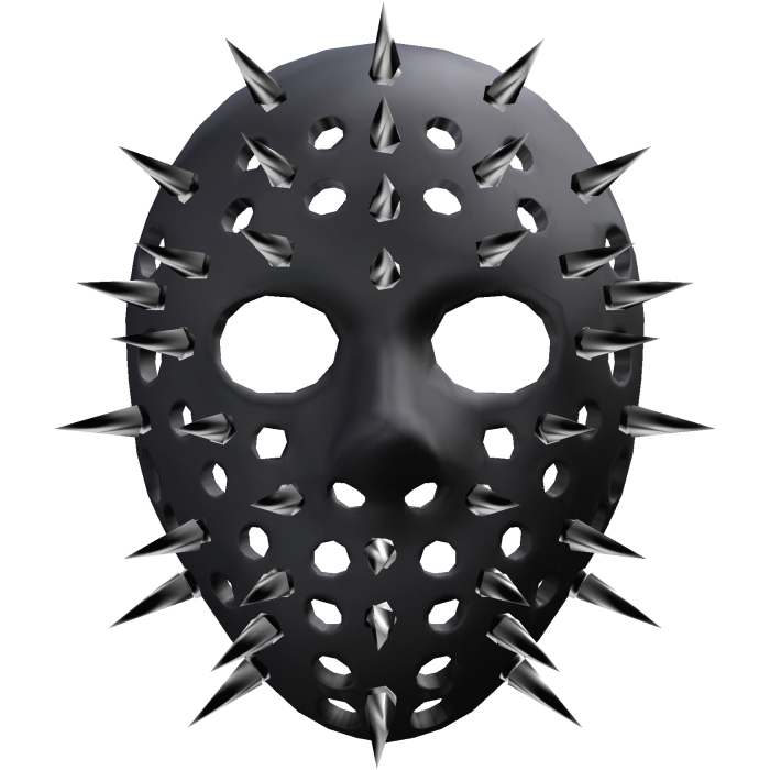 2000s Spiked Halloween Hockey Mask (Grey)
