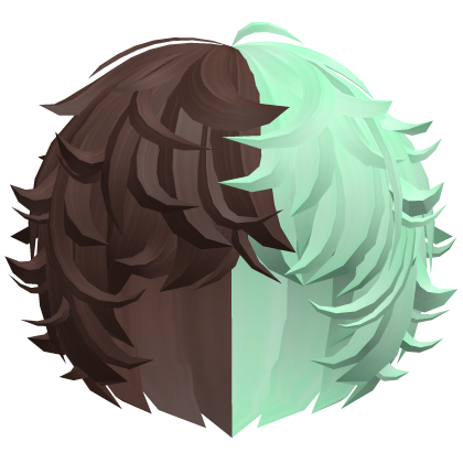 cute kawaii choco mint messy swirly curly fluffy