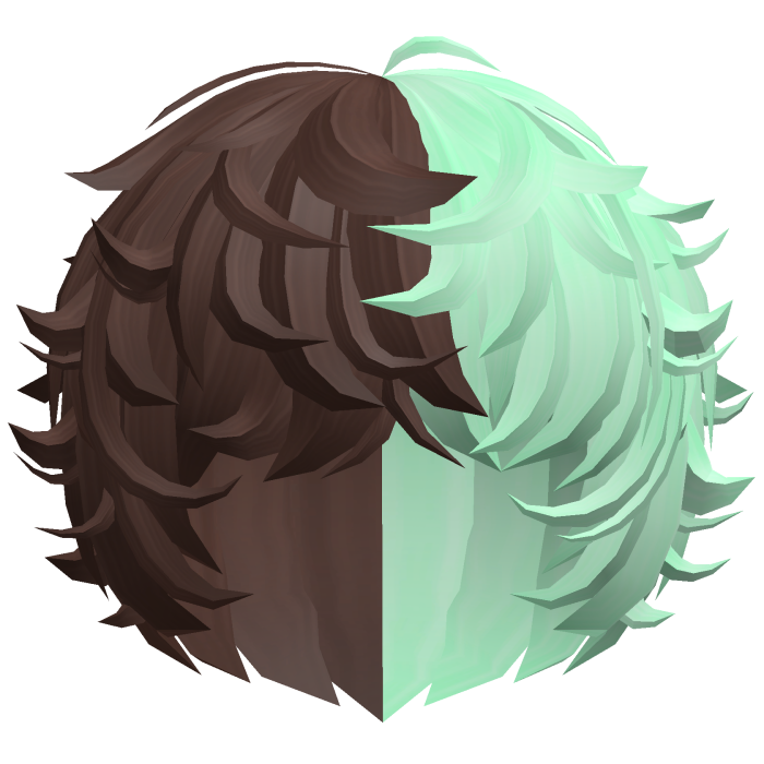 cute kawaii choco mint messy swirly curly fluffy