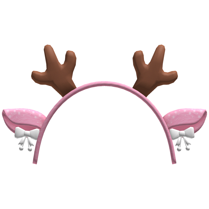 pink christmas deer antlers headband