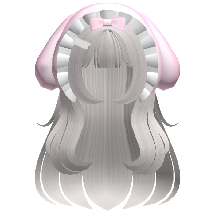 ♡ kawaii long ash blonde hair w bunny hood
