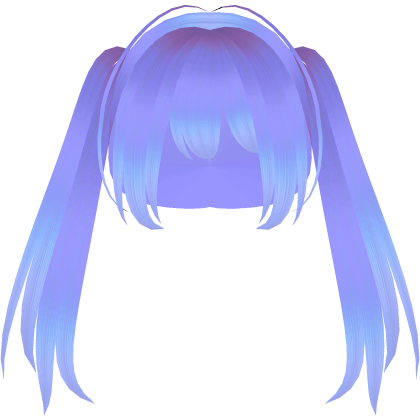 ୨୧ : neon moe anime pigtails in purple Roblox item