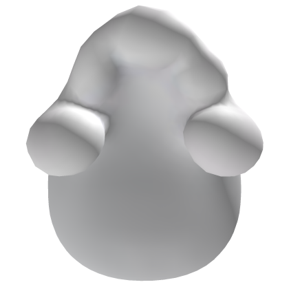 White stylized big slime blob hair