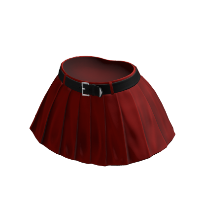 Skirt Red High Waisted Belt Chibi Mini Chic Y2K thumbnail