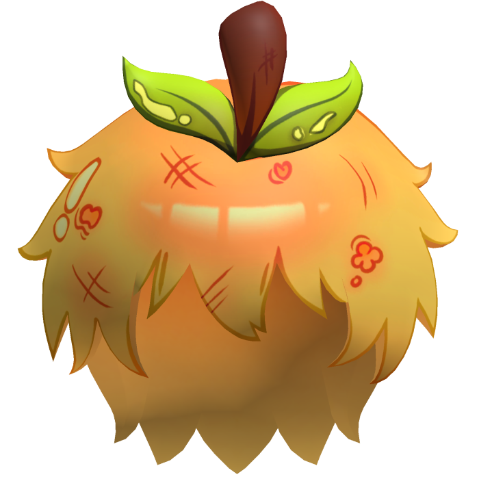 Toon Lowpoly Anime Apple Hair