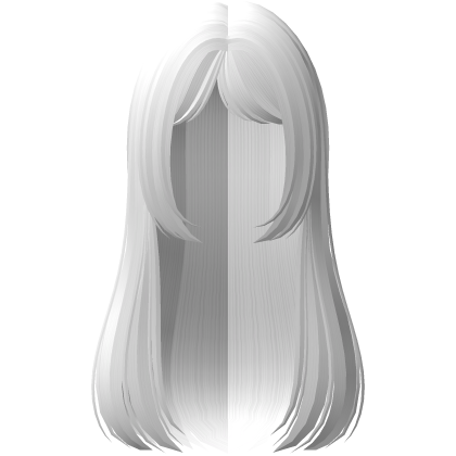 cute long hair in white Roblox item